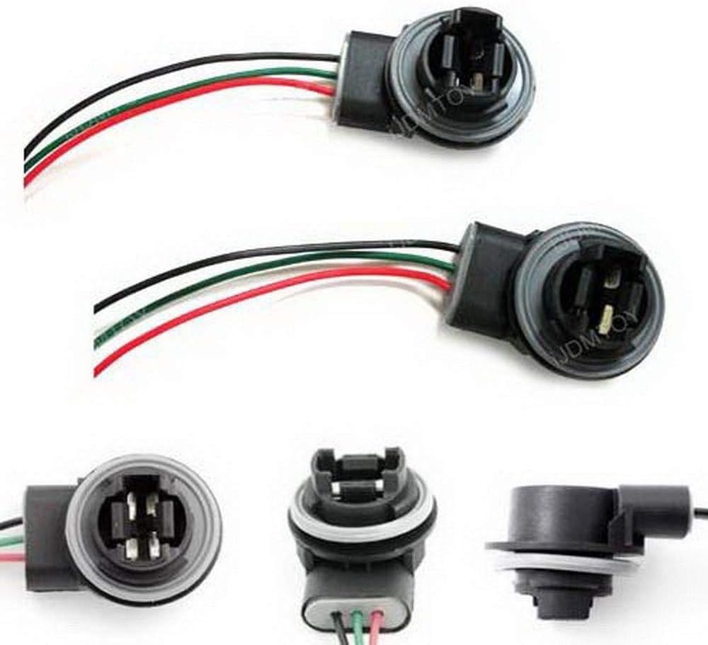 iJDMTOY Pair 3156 3157 Female Adapter Wiring Harness Pigtails