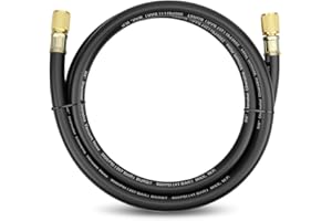 15660 HVAC/R 3/8″Vacuum Hose,Fittings 3/8″x 3/8″, Working Pressure 600Psi,Burst Pressure 3000Psi, Fit for Most Refrigeration 