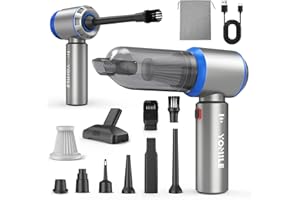 Yomile Mini Vacuum Cleaner, 2 in 1 25000PA Brushless Car Vacuum &210000RPM Air Duster 9000mAh Battery Air Blower Wireless Handheld Vacuum for Car,Office and Home (25Kpa)