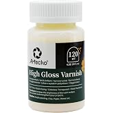 Artecho Gloss Varnish for Acrylic Painting | 4oz / 120ml Clay Glaze for Air Dry Clay, Acrylic Painting, Wood, Canvas