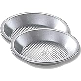 USA Pan Bakeware Aluminized Steel Commercial Pie Pan, Set of 2, Silver