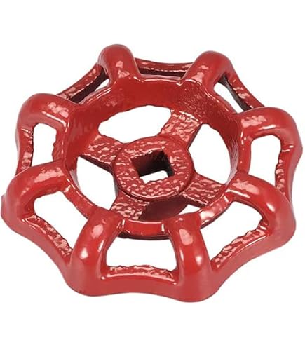 POPETPOP Outdoor Faucet Handles - 2 Inch Round Cast Iron Wheel, Red, For Hose Bibbs & Valves (10 Pack) - View #3