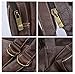 Coofit Brown Women's Synthetic Leather Backpack Purse Shoulders Bag Travel Bag Daypack