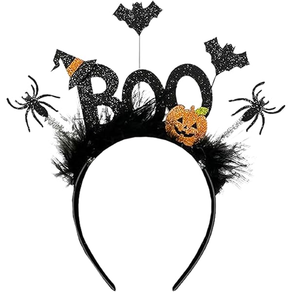 Halloween Stirnband Hexenhut, Orange Mit Spinnennetz – Für Frauen & Party