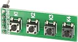 Garosa 4 Key Push Button Switch Module 4 Channel Relay Control Board Arduino DIY view 7