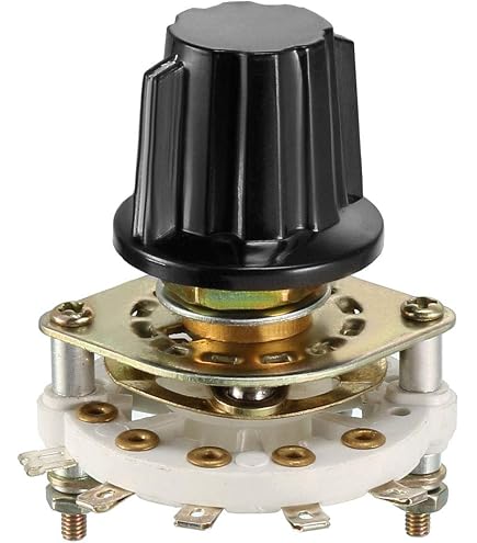 thumbnail image 2 of Uxcell 1P8T Rotary Switch – 1 Pole 8 Position, 1 Deck, Band Channel Selector With Knob 2 of 3
