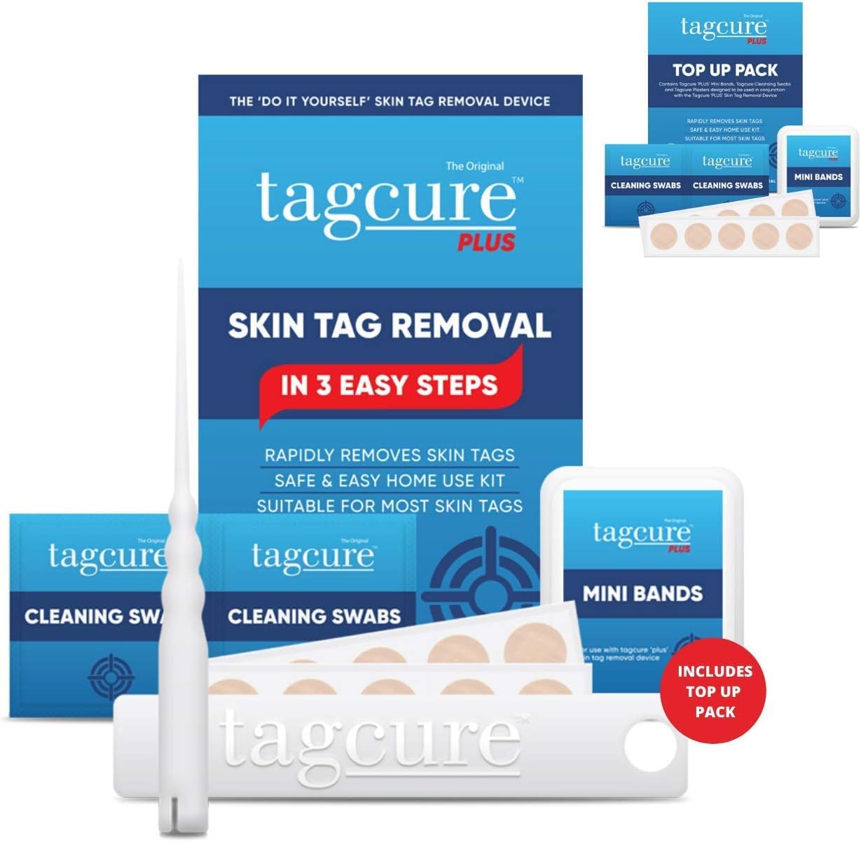 Tagcure PLUS Skin Tag Removal Kit For Easy Skin Tag Removal (Includes Skin Tags Remover & Additional Band Refill Pack) Tagcure PLUS is Suitable for Skintags 0.5cm or Larger