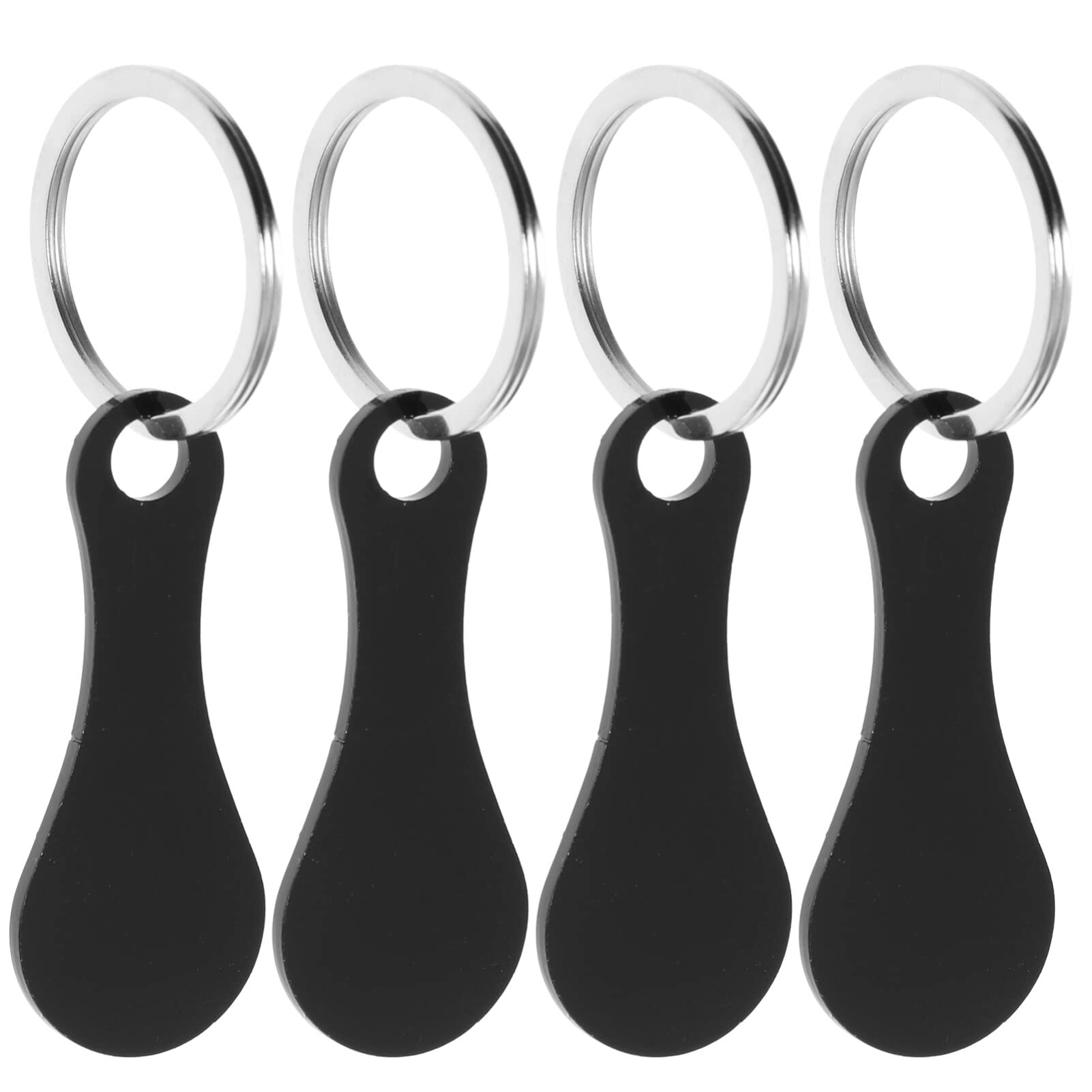 MAGICLULU Trolley Coin 4Pcs Shopping Trolley Token Key Ring Stainless Steel s for Shopping Cart Trolley Tokens