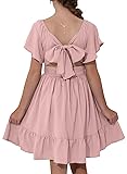 blibean Girls Summer Tie Back Dress Tween Kids