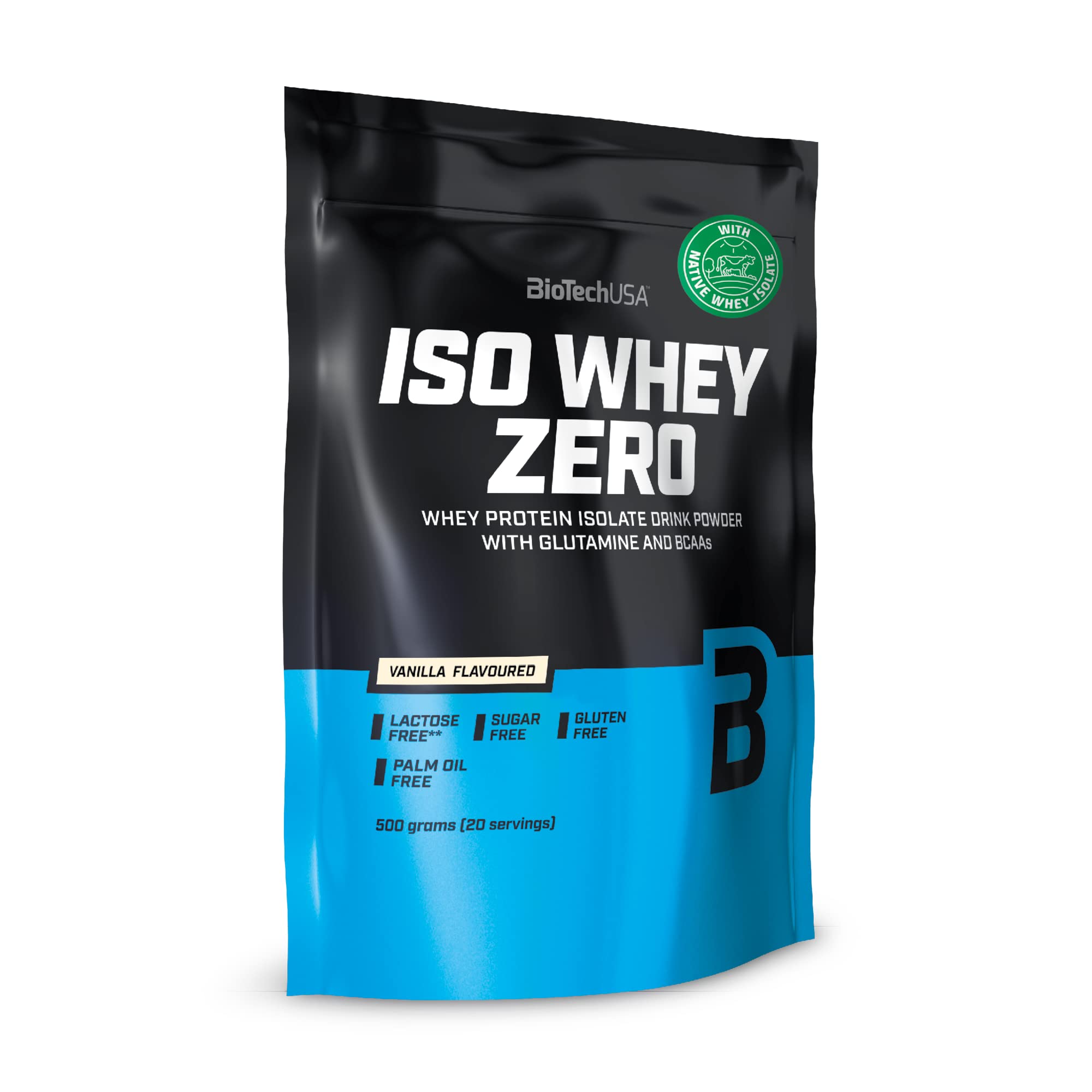 BioTechUSA Iso Whey Zero | Premium Whey Protein Isolate | Grass-Fed | Enzyme-Free | Sugar- and Gluten-Free, 500 g, Vanilla — image 1