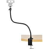 AceTaken Webcam Stand - 25 inch Gooseneck Clamp Desk Webcam Mount Arm for Logitech Webcam C920s C920 C930e C922x C930 C922 C925e C615 Brio