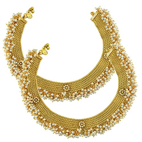 Anklets for girls payal for women kundan anklet kundan jewellery Indian jewellery sets for women ABAN0247WH