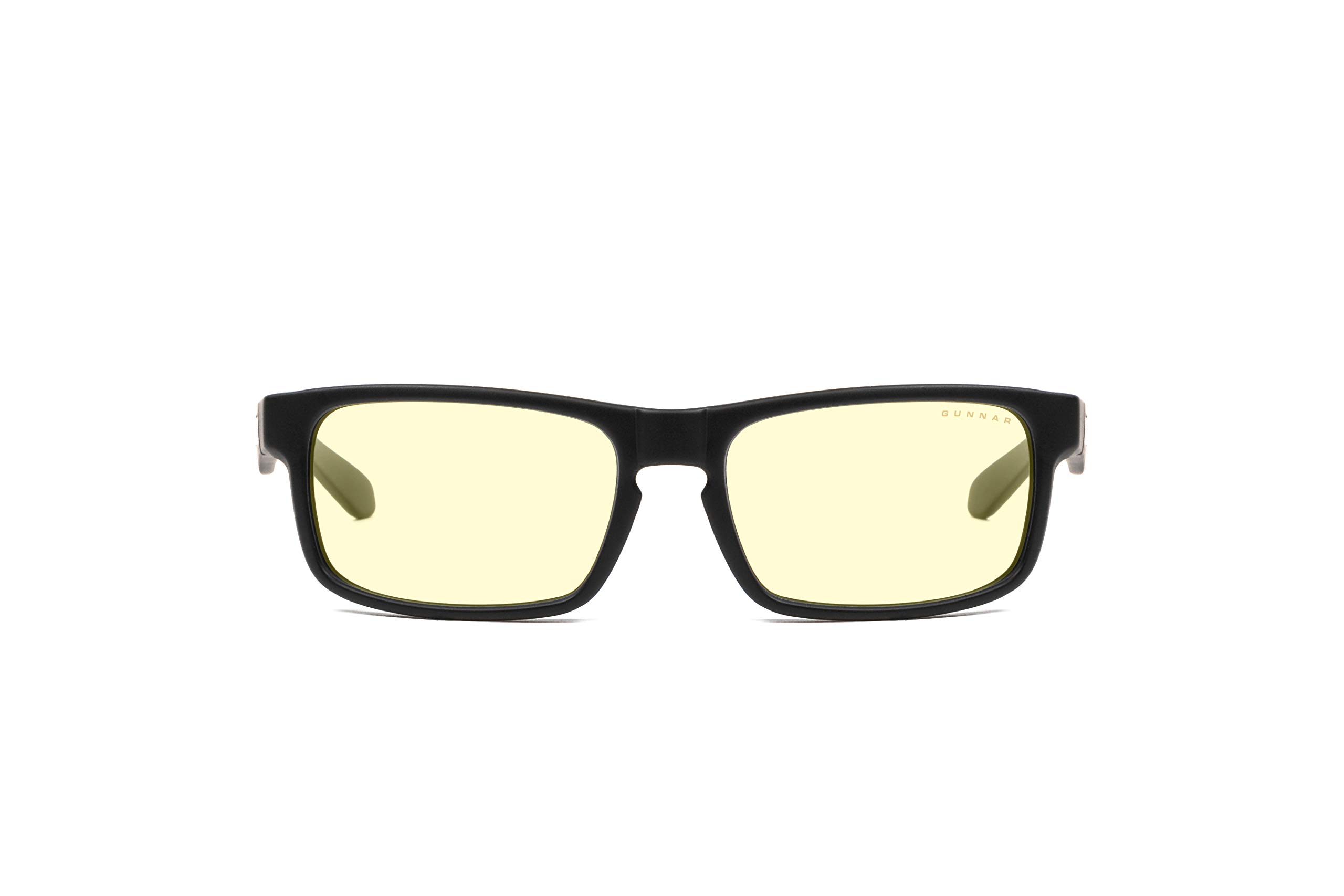 Gunnar Gaming and Computer Eyewear - Enigma, Frame Colour: Onyx, Lens Tint: Amber (Blocks 65% Blue Light & 100% UV Light) - Blue Light Blocking Glasses - Patented lens - Reduce eye strain & dryness