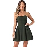 Allegra K Women's Sexy Tube Strapless Dress Sweetheart Neckline Off Shoulder Cocktail Valentines Day Mini Short Dresses