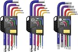 AMTOVL 27Pcs Hex Keys Set Ball End Long/Short Arm Torque Handle with Color view 8