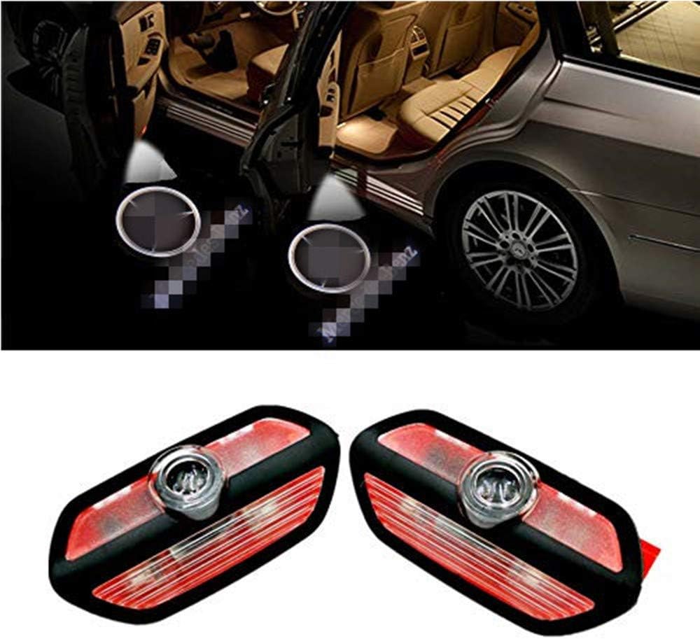 QJZoncuji 2 X Cree Car Door Light Ghost Shadow Light Logo Projector
