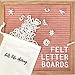 Felt Like Sharing Square Letter Board (Coral Felt - 10”x10”) – Changeable Message Board with 3 Sets of Felt Board Letters for Home, Office, & Aesthetic Room Decor – Wall Letterboard Signs In Oak Frame