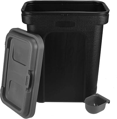 Elito Home & Garden Dry Pet Food Storage Container 30L Grey with Scoop