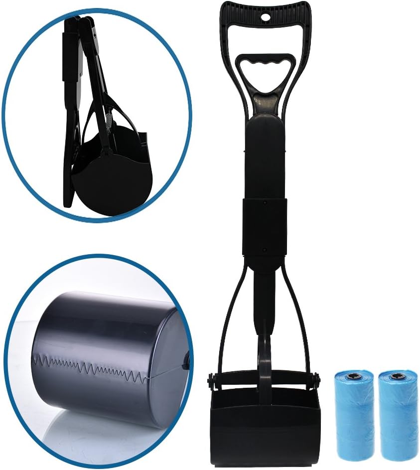 Pooper Scooper for Pet Waste, Best Long Handle Jaw Clamp