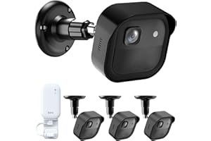 PEF Blink Camera Mount, 360°Adjustable Mounting with Waterproof Covers for Blink 2K Camera, Snap-On Case for Easy Battery Change, Cable Management Outlet Wall Mount for Blink Sync Module(Black, 3 Pack)