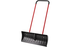 BREWIN TOOLS 30” Snow Shovel, Heavy-Duty Snow Pusher & Snow Plow, Ergonomic Handle, Lightweight Wide Blade for Fast Snow Removal, Back Saver Winter Tool for Driveway, Sidewalk, Patio, Deck