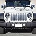 Xprite Chrome Silver Front Bezel Cover For Headlight and Turn Signal Light For 2007-2017 Jeep Wrangler JK & JK Unlimited (4 Piece Set)