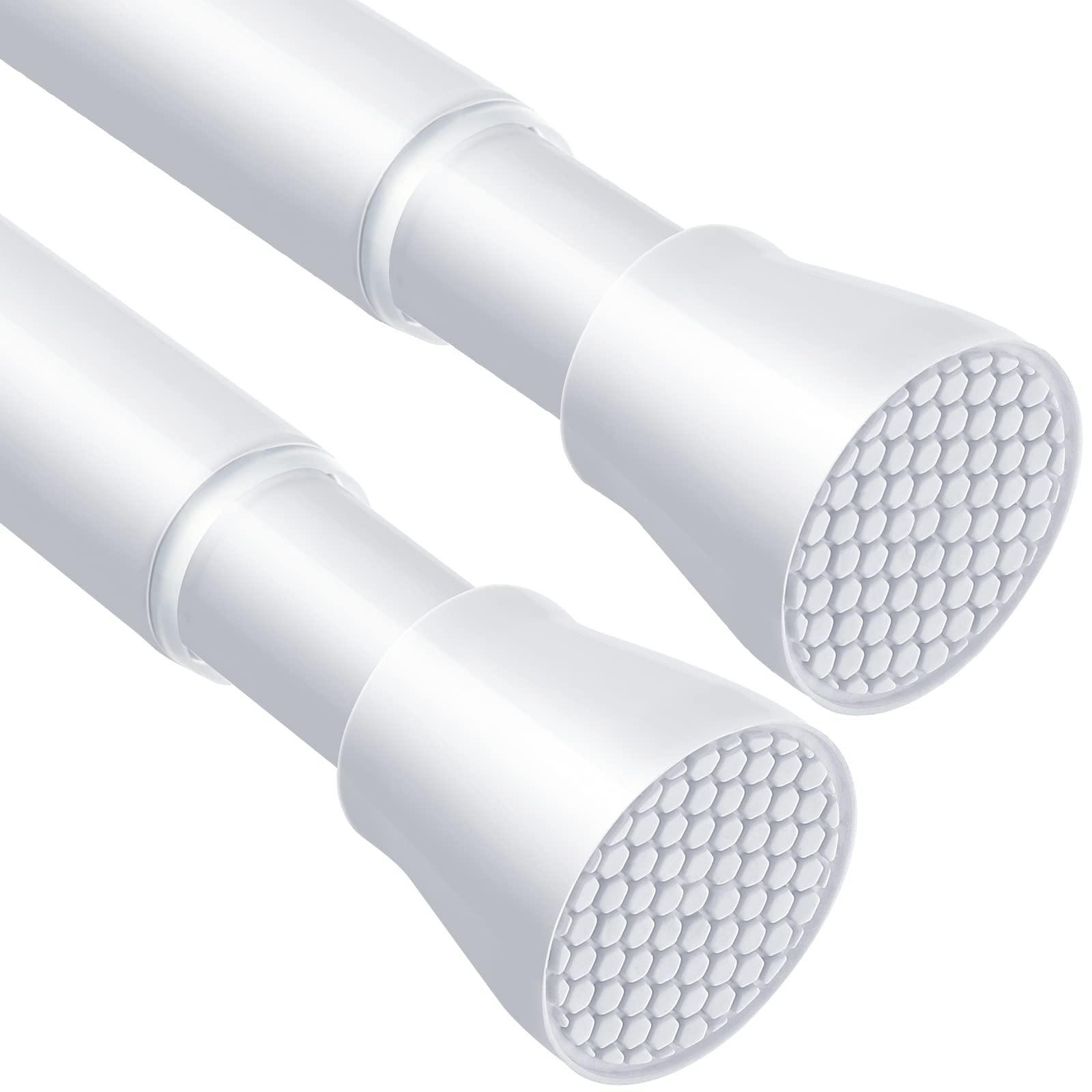 Photo 1 of 2pcs Spring Tension Curtain Rods for Windows 28 to 48 Inch, White Tension Rod Spring Loaded Curtain Rod, 7/8“ Diameter Adjustable Curtain Rod No Drilling Small Curtain Rods for Door, Bathroom, kitchen
