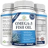 Earthwell Omega 3 Fish Oil Supplement Lemon Flavored – 180 Capsules