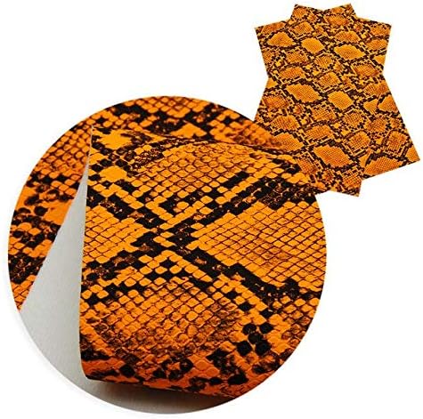 1Pc 8x13Inch Fauxs Leather Sheets Snake Skin for Earring Making-Snakeskin Leather Fabric-Snake Leather Fabric-Color Leather Sheets for DIY Craft