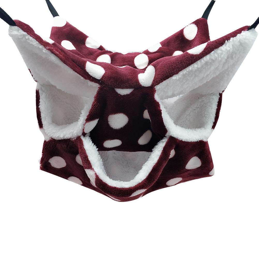 Fluffy Lined Hammock, Comfortable Pet Rat Cat Hammock Cage Hanging Bed,3 Layer Pet Hammock Bed, Warm Hanging Bed For Ferret/Squirrels/Chinchillas/Hamster/Other Small Animals