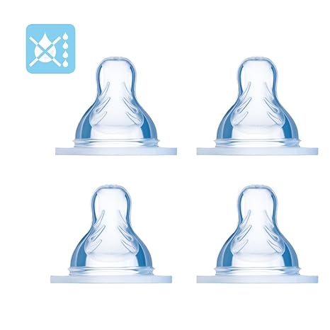 MAM Seiden Sauger Set // Größe 4 Tropffrei // ab 4+ Monate // 4er Set // Auslaufsicher – für erste eigene Trinkversuche