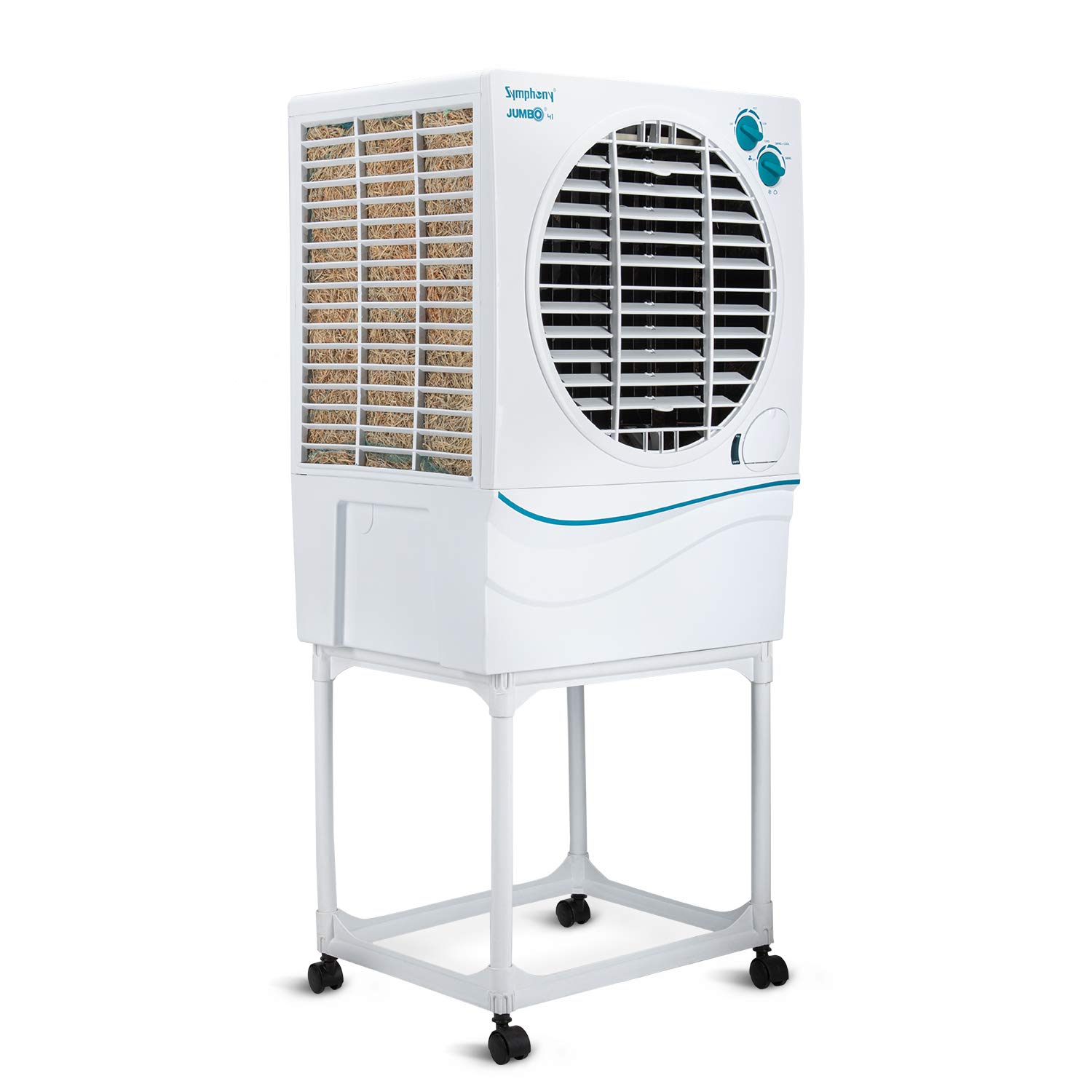 Symphony Jumbo 41 Desert Air Cooler 41litres with Trolley, Low Power Consumption, Powerful Fan