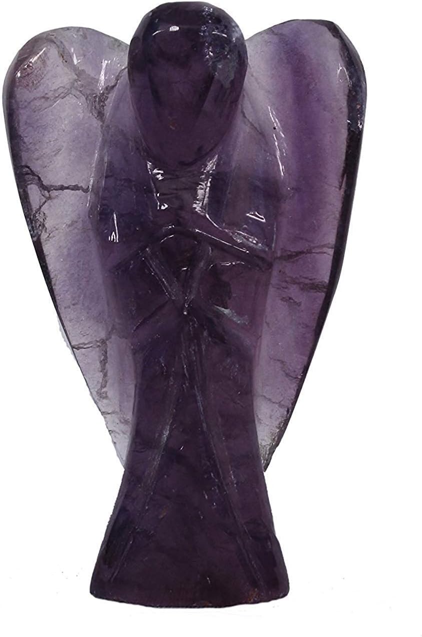 Tibettian Heart - Flourite Spiritual Violet Angel - 1 Piece
