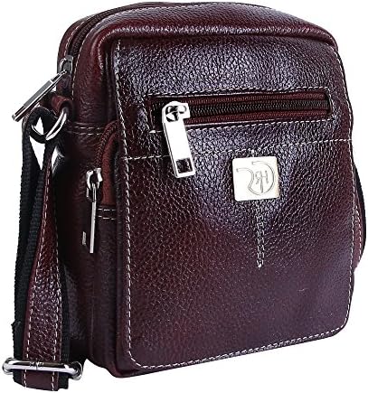 Rome Hunters Genuine Leather Premium Sling Bag With Strap (5x7"/Brown)