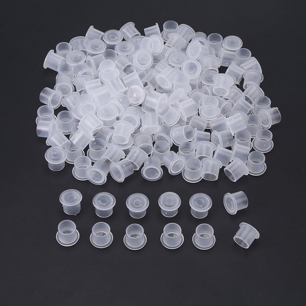 Wandisy 1000pcs Tattoo Ink Cups Pigment Microblading Eyebrow Disposable Plastic