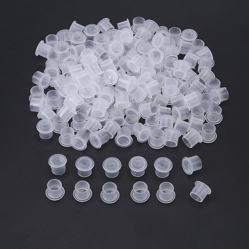 Wandisy 1000pcs Tattoo Ink Cups Pigment Microblading Eyebrow Disposable Plastic