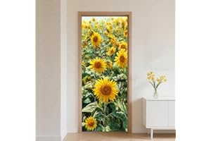 CRAFTYMELODY Door Sticker Peel Stick Removable Self Adhesive Door Mural Decal Vinyl PVC Waterproof Door Cover Wallpaper for H