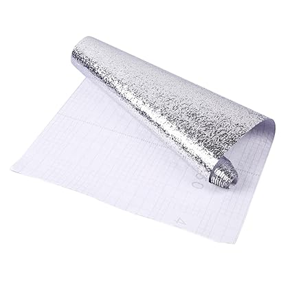 BESTONZON Selbstklebend Aluminium Folie Papier hitzebeständig Wasserdicht feuchtigkeitsabweisend Fettdichte, öldicht auslaufs