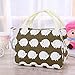 A Little Lemon Cute Reusable Cotton Lunch Bag Insulated Lunch Tote Soft Bento Cooler Bag (Brown Hedgehog)