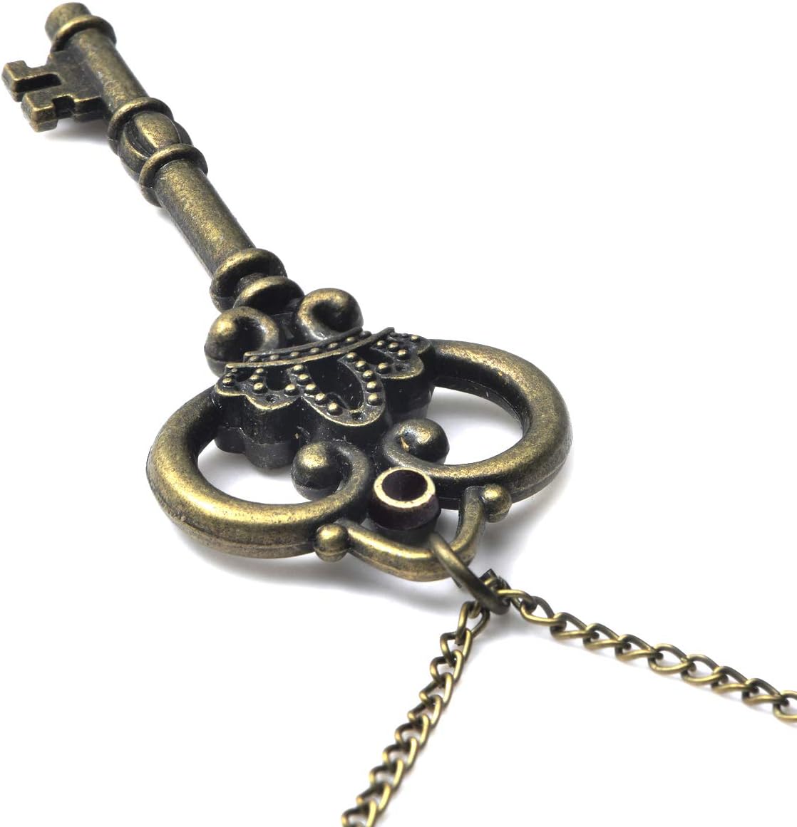 U2U Jewelry Alloy Vintage Retro Steampunk Cosplay Crown Key,Sweater Chain,Necklace Pendant 0236-2 Chains (0236)