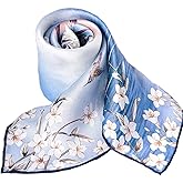 ANDANTINO 100% Mulberry Silk Scarf -21” Lightweight Square Neckerchief – Breathable Digital Printed Scarves with Gift Packed