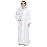 Arus Men's Hood'n Full Ankle Length Hooded Turkish Cotton Bathrobe