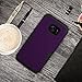 Ulsaar Samsung Galaxy S7 Edge Case Slim Fit Three Layer Silicone and Plastic Shockproof Heavy Duty Protection,Purple Black