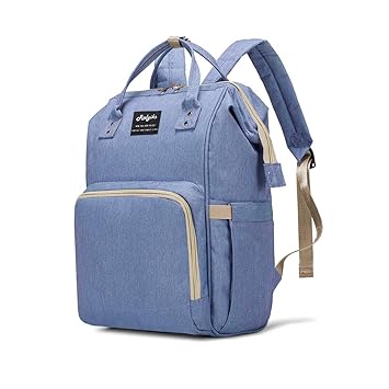 blue diaper bag backpack