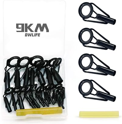 9KM DWLIFE Fishing Rod Tip Eye Repair Kit 20 Sizes Stainless Steel Ceramic