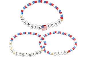 NSHSNKWB 3ps Kamala Harris 2024 Bracelets Merch for President Election Kamala Harris Merchandise Bracelet