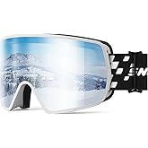 SNOWER Ski Goggles – Anti-Fog, HD OTG Snow Goggles with UV400 Protection, Snowboard Goggles for Men, Women, and Youth