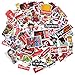 MooFun 50Pcs Waterproof Vinyl Stickers for Laptops Scooter Bicycle Supreme Car Decals Party Supplies Decor