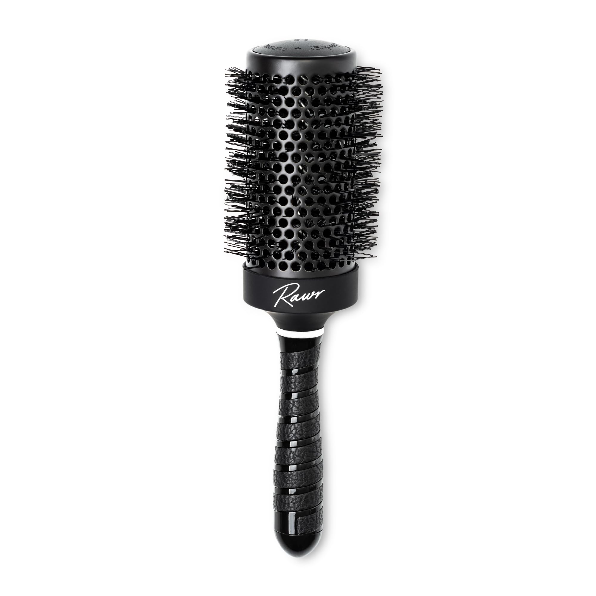 RAWR Round Thermal Brush Set, Professional Nano Ceramic & Ionic Barrel Hair Styling Tools for Blow Drying, Curling, Volumizing, Salon Quality Brushes for Wet and Dry Hair - 53mm, Black