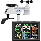 AIRAIN TECH 10-in-1 Wireless Weather Station,with Outdoor Sensor,Rain Gauge,Atomic Clock,Wind Speed/Wind Direction,Indoor Temperature and Humidity,Barometer,Weather Forecast, etc.(NO WiFi)